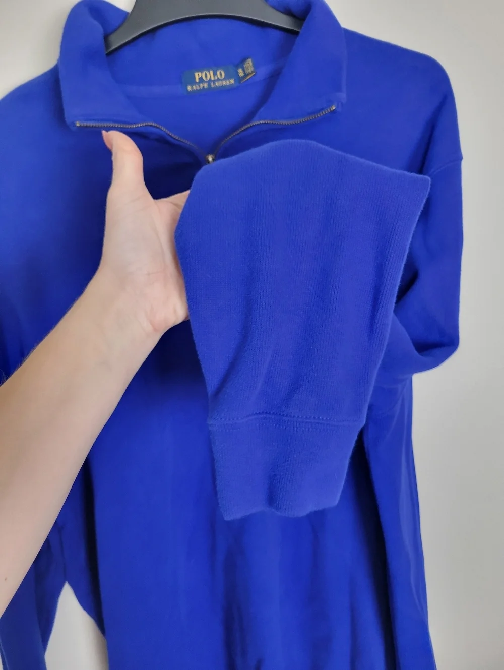 Polo Ralph Lauren Quarter Zip Sweater Mens XL Blue Pullover Pony Logo